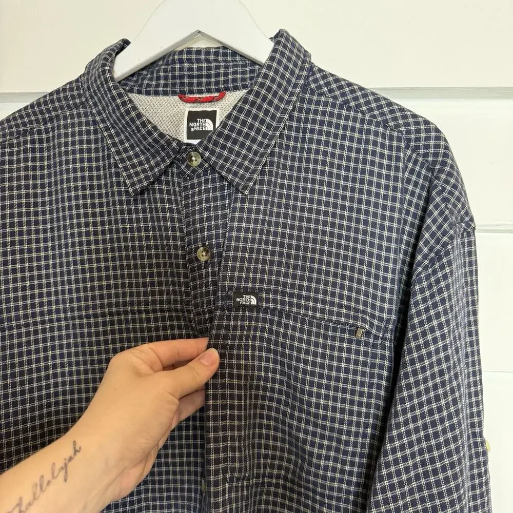 The North Face Cotton Plaid Long Sleeve Men's Button Down Shirt XL